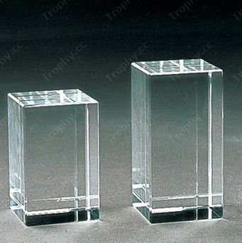 optical crystal cube paperweight blank