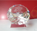engraved diamond paperweight on base