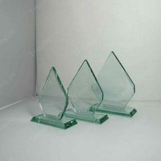 jade glass trophy award plaque