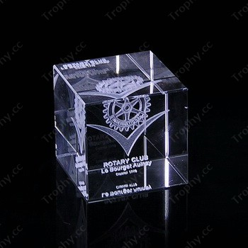 3d laser cubic crystal paperweight