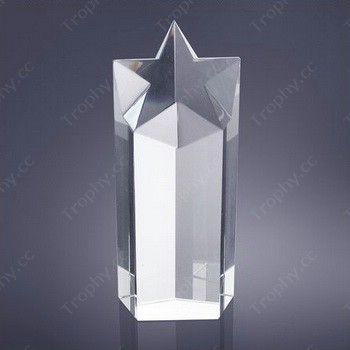crystal star prism trophy award blank