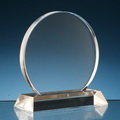 circular crystal award blank