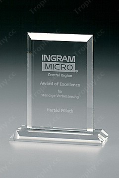 rectangle crystal award plaque