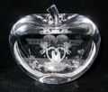 3d laser crystal apple paperweight