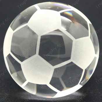 crystal glass football