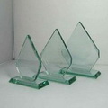 jade glass trophy award peak shaped
