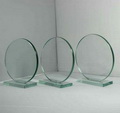 round glass trophy awards