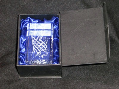 Black Presentation Box With Blue Satin Lining