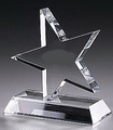 beveled standing crystal star trophy award