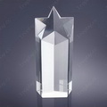 blank crystal star prism trophy award