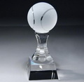 tennis crystal trophy award